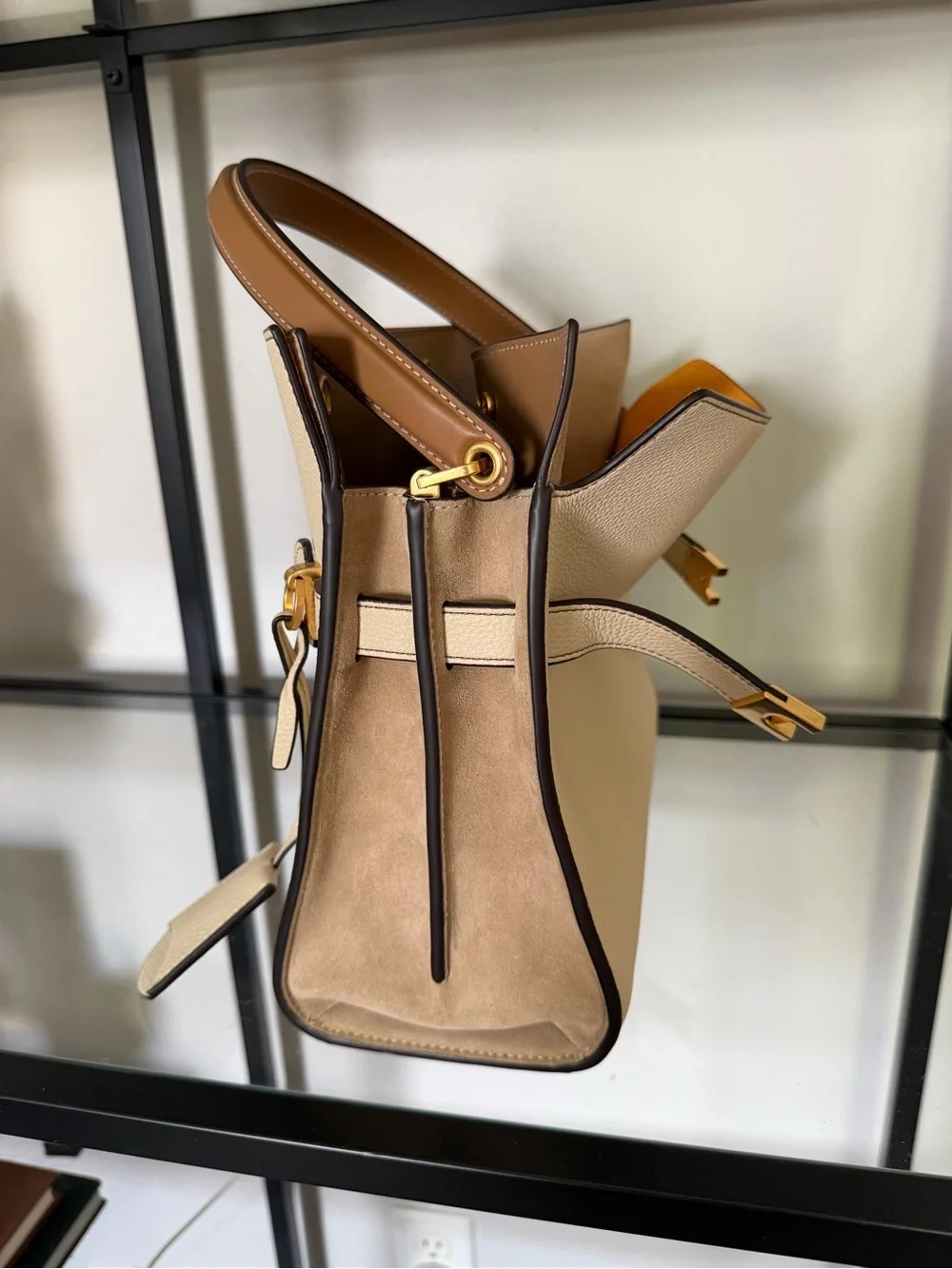 Tory Burch Lee Radziwill Pebbled Small Double Bag